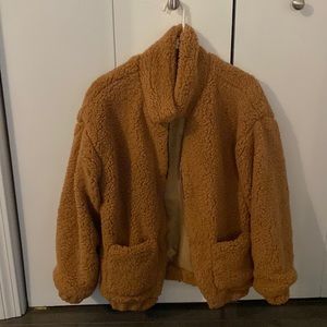 NWOT!! Never worn sherpa cropped cozy jacket